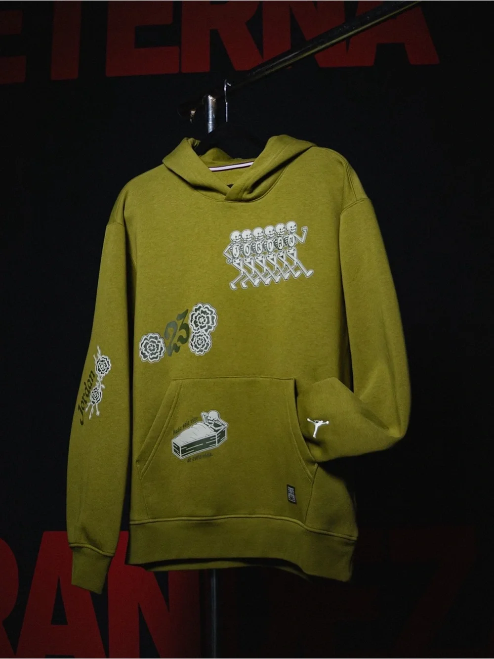 Nike Air Jordan Brooklyn Dia de Los Muertos Fleece Pullover Sweatshirt Hoodie XL